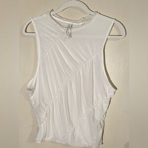 Anthropologie Ruched Mesh Tank
